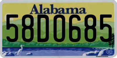 AL license plate 58DO685