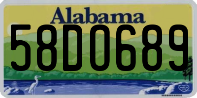 AL license plate 58DO689