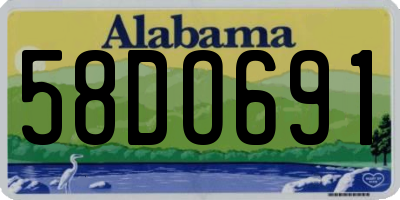 AL license plate 58DO691