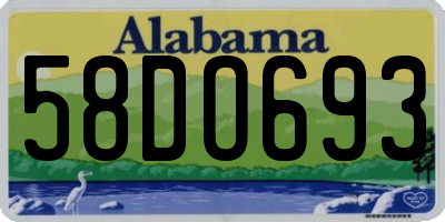 AL license plate 58DO693