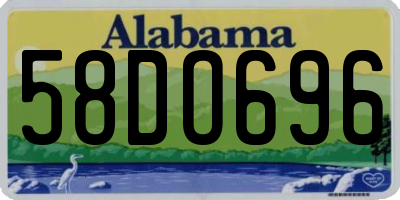 AL license plate 58DO696