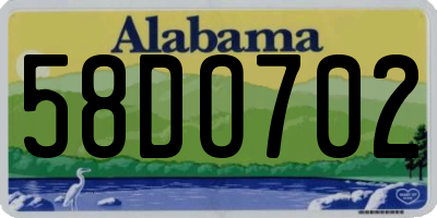 AL license plate 58DO702