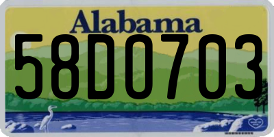 AL license plate 58DO703