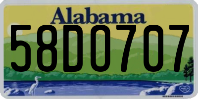 AL license plate 58DO707