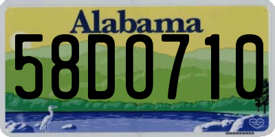 AL license plate 58DO710