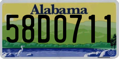 AL license plate 58DO711