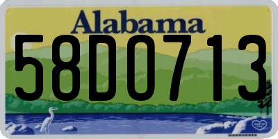 AL license plate 58DO713