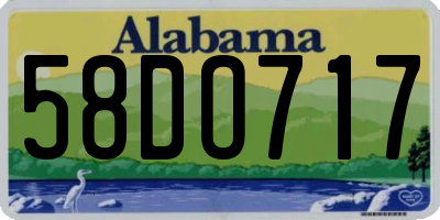 AL license plate 58DO717