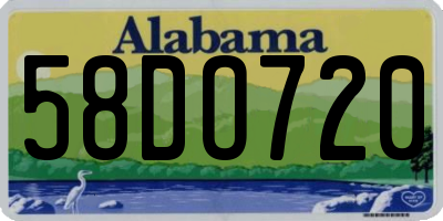 AL license plate 58DO720