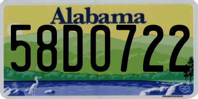 AL license plate 58DO722