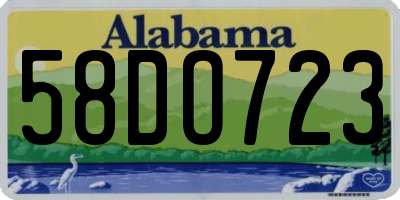 AL license plate 58DO723