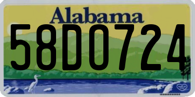 AL license plate 58DO724