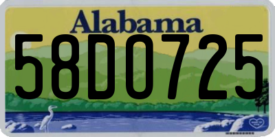 AL license plate 58DO725