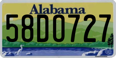 AL license plate 58DO727