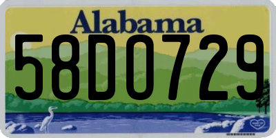 AL license plate 58DO729