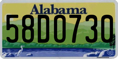 AL license plate 58DO730