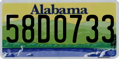 AL license plate 58DO733