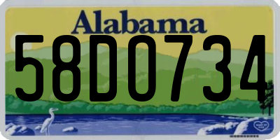 AL license plate 58DO734