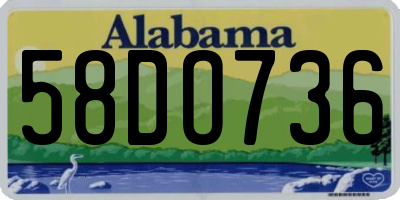 AL license plate 58DO736