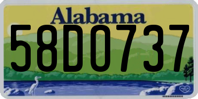 AL license plate 58DO737
