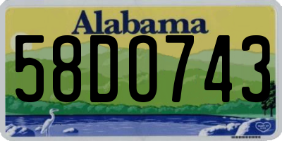 AL license plate 58DO743