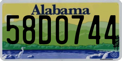 AL license plate 58DO744