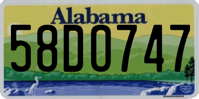 AL license plate 58DO747