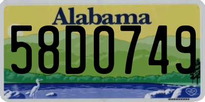 AL license plate 58DO749