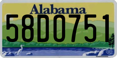 AL license plate 58DO751