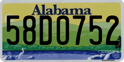 AL license plate 58DO752