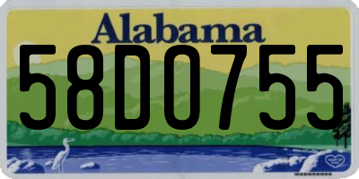 AL license plate 58DO755