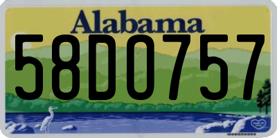 AL license plate 58DO757