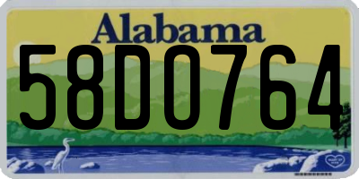AL license plate 58DO764