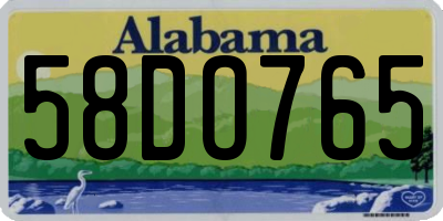 AL license plate 58DO765