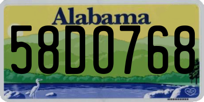 AL license plate 58DO768