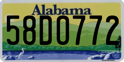 AL license plate 58DO772