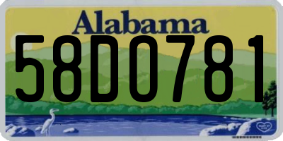 AL license plate 58DO781