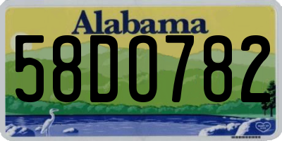 AL license plate 58DO782