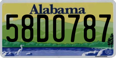 AL license plate 58DO787