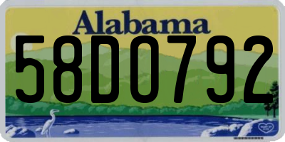 AL license plate 58DO792