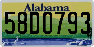 AL license plate 58DO793