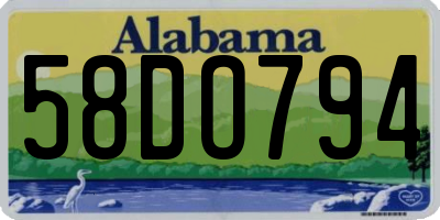 AL license plate 58DO794
