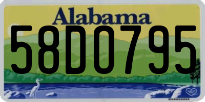 AL license plate 58DO795