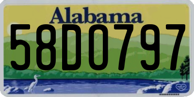 AL license plate 58DO797