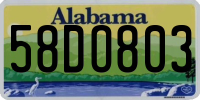AL license plate 58DO803