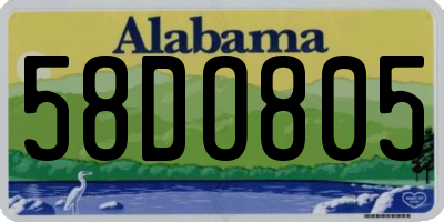 AL license plate 58DO805