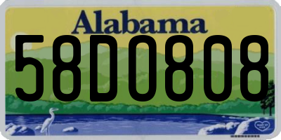 AL license plate 58DO808