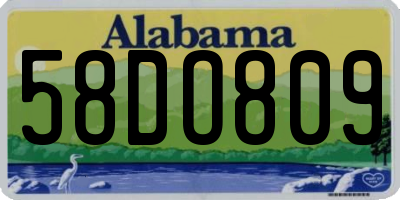 AL license plate 58DO809