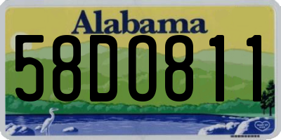 AL license plate 58DO811