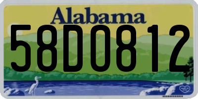 AL license plate 58DO812
